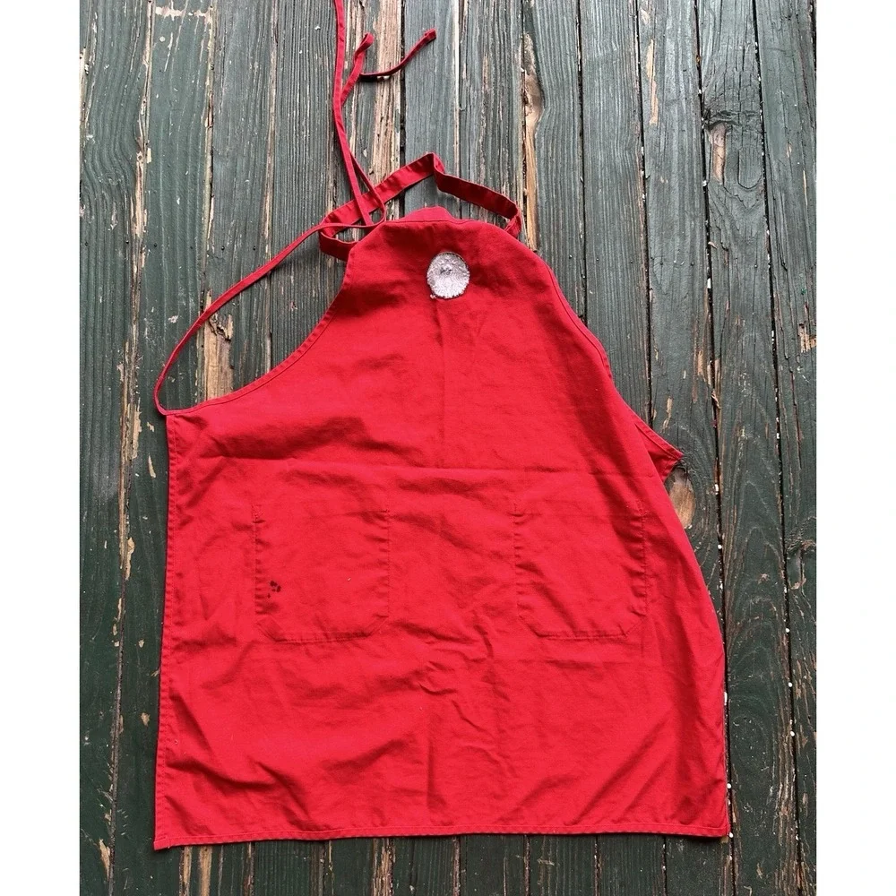 Starbucks Coffee Barista RED APRON 2-Pocket - Good Used Condition Christmas